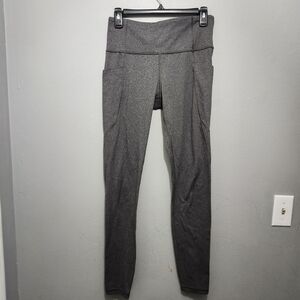 Athleta Gray Stash Pocket Salutation Tight M Tall Gray